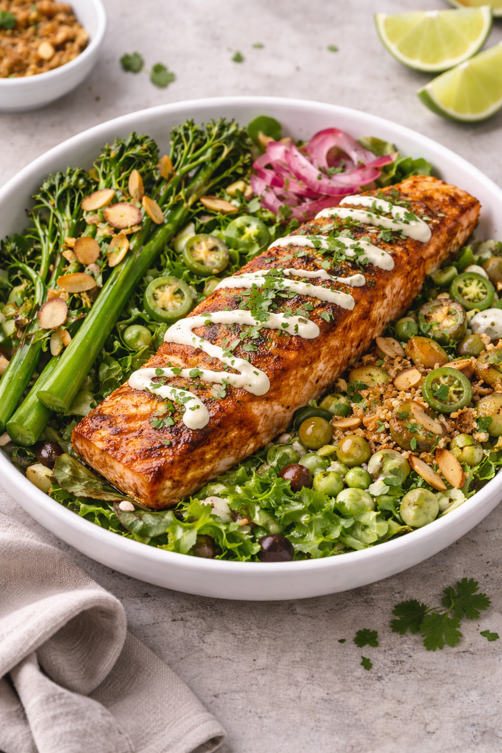 Glazed Salmon Power Bowl